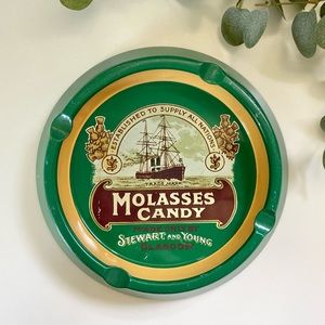 Vintage metal advertising ashtray